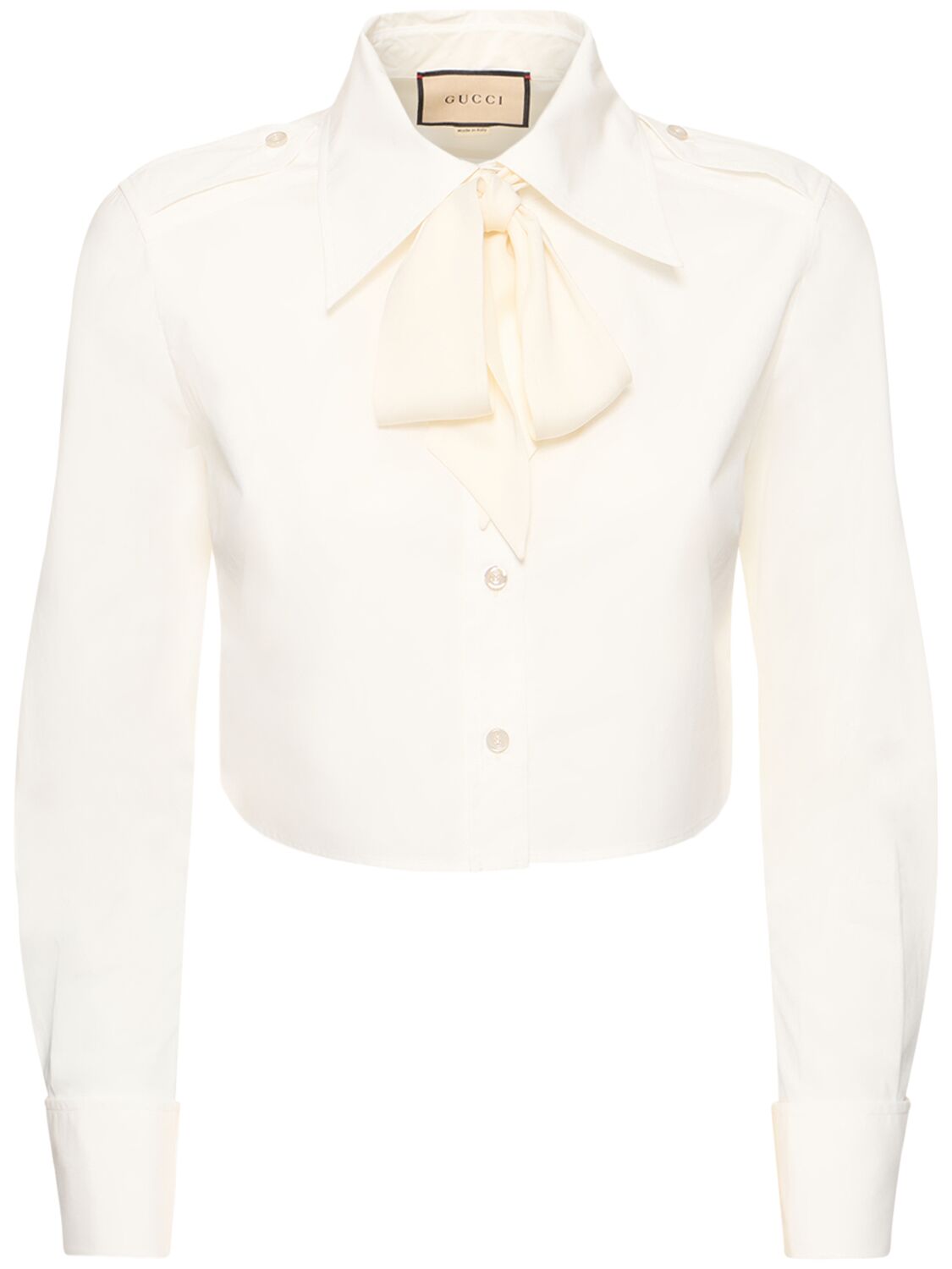 Image of Cotton Shirt W/bow