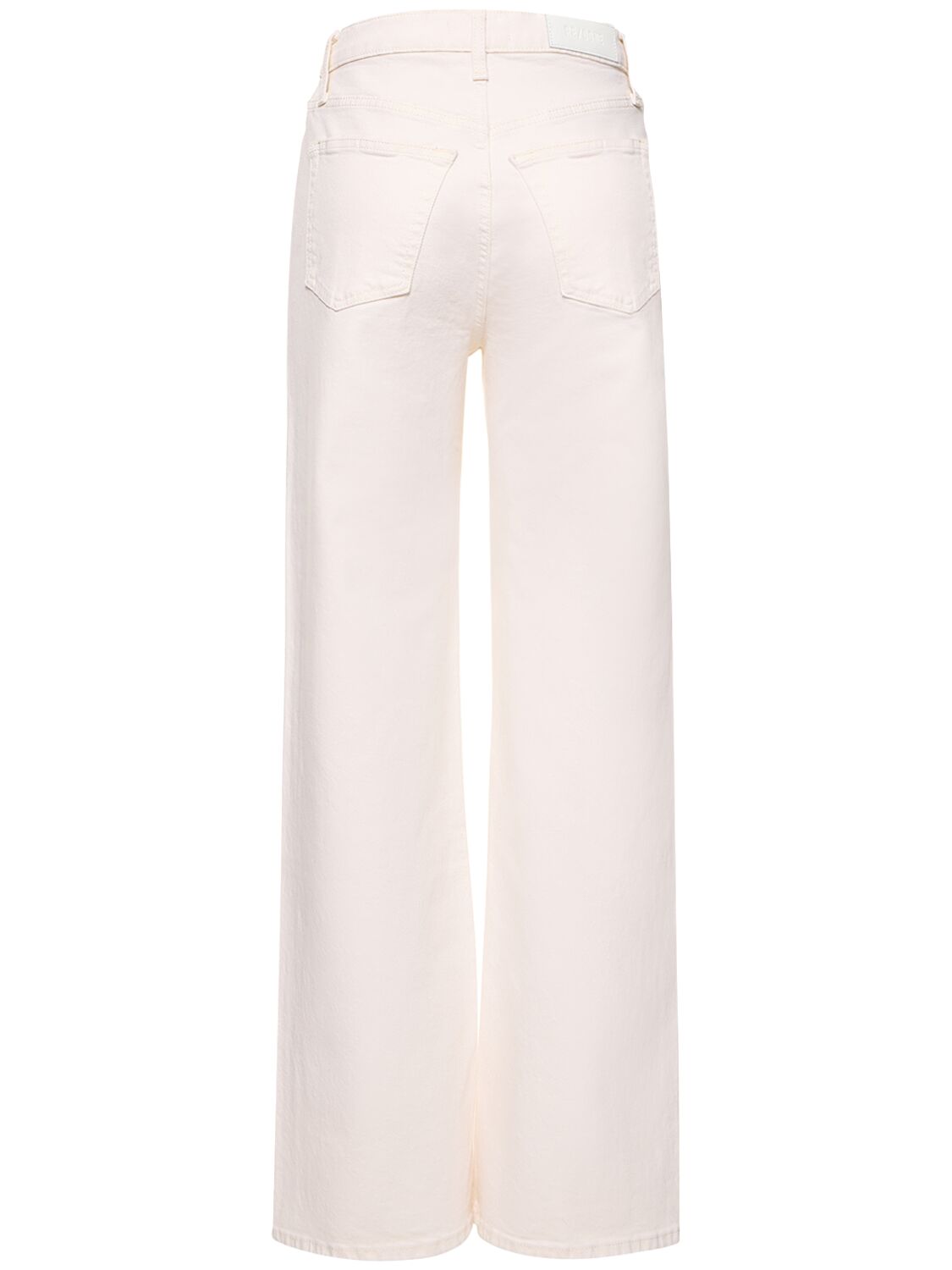 Shop Re/done 70s Ultra High Rise Wide Cotton Jeans In White