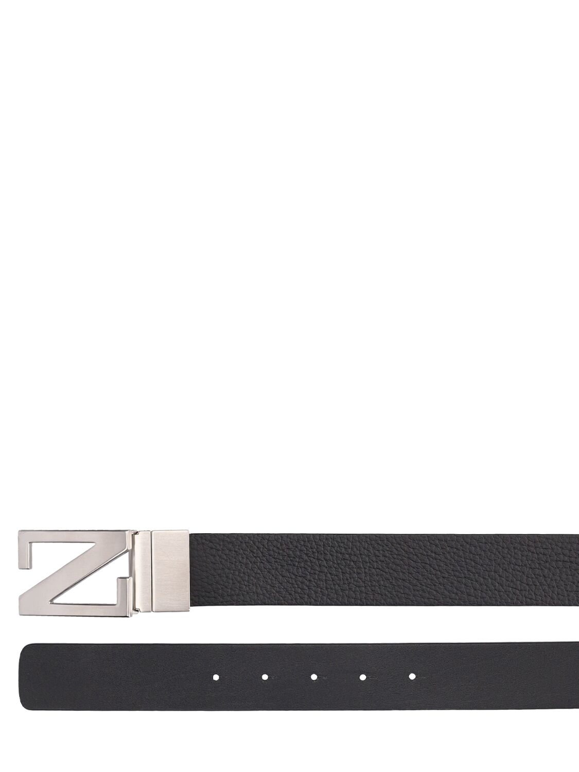 Shop Zegna 35mm Z Reversible Leather Belt In Black