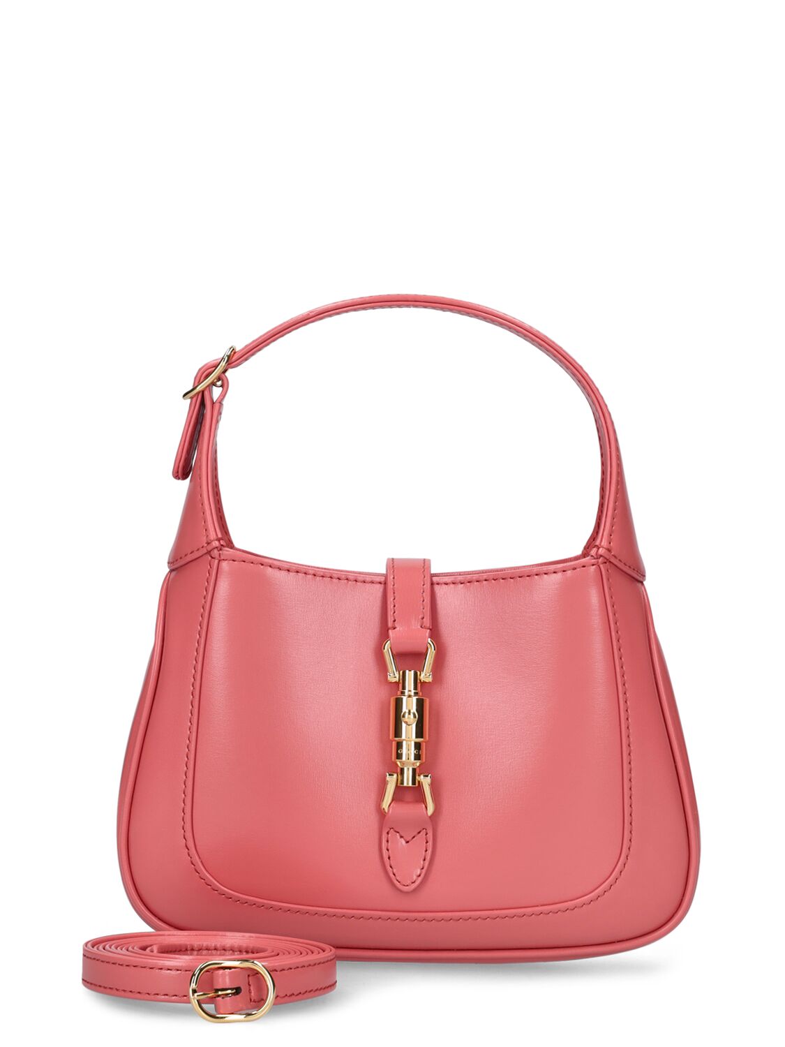 Shop Gucci Mini Jackie 1961 Leather Shoulder Bag In Pink