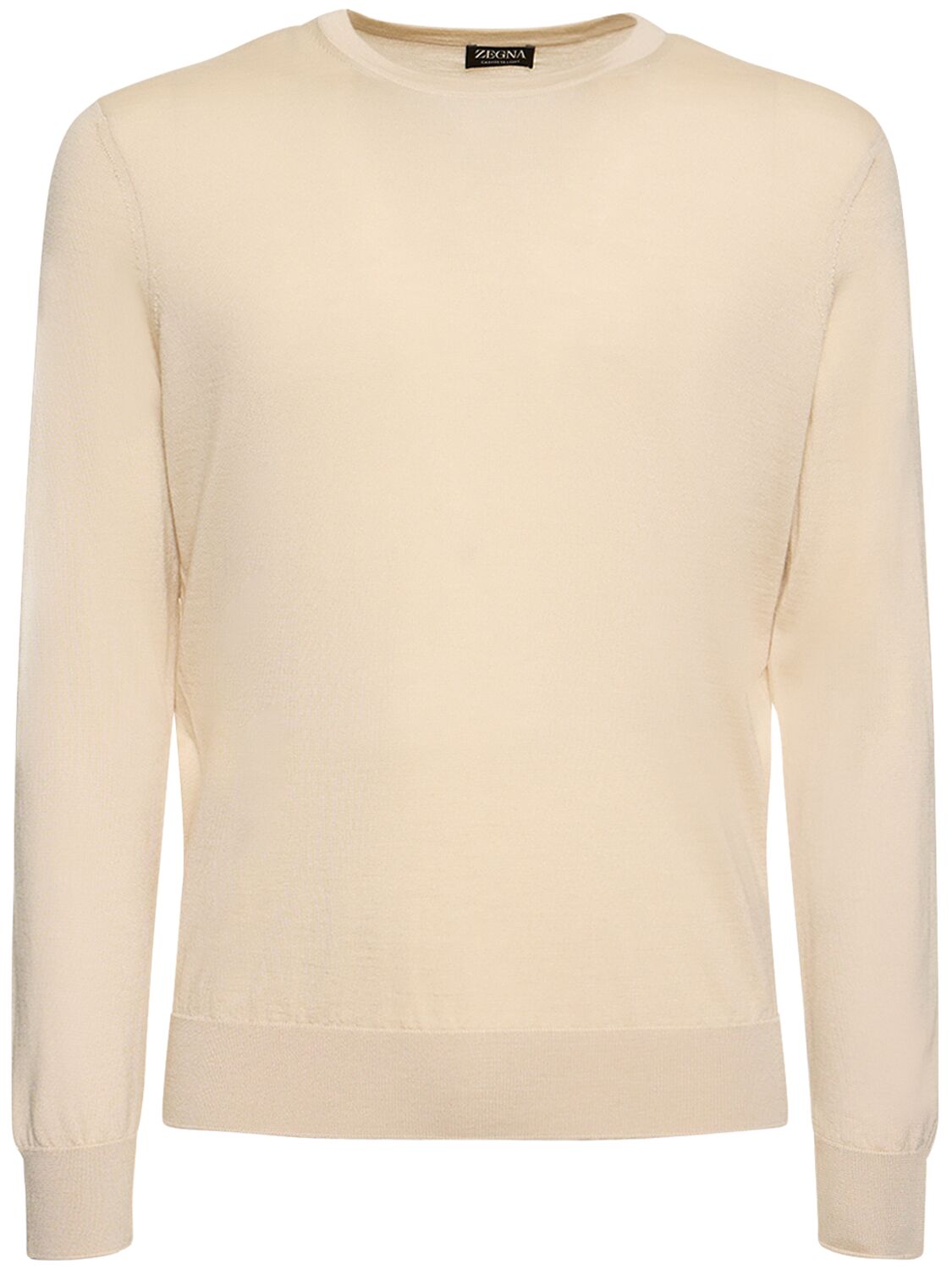 Zegna Cashmere & Silk Crewneck Sweater In Ivory