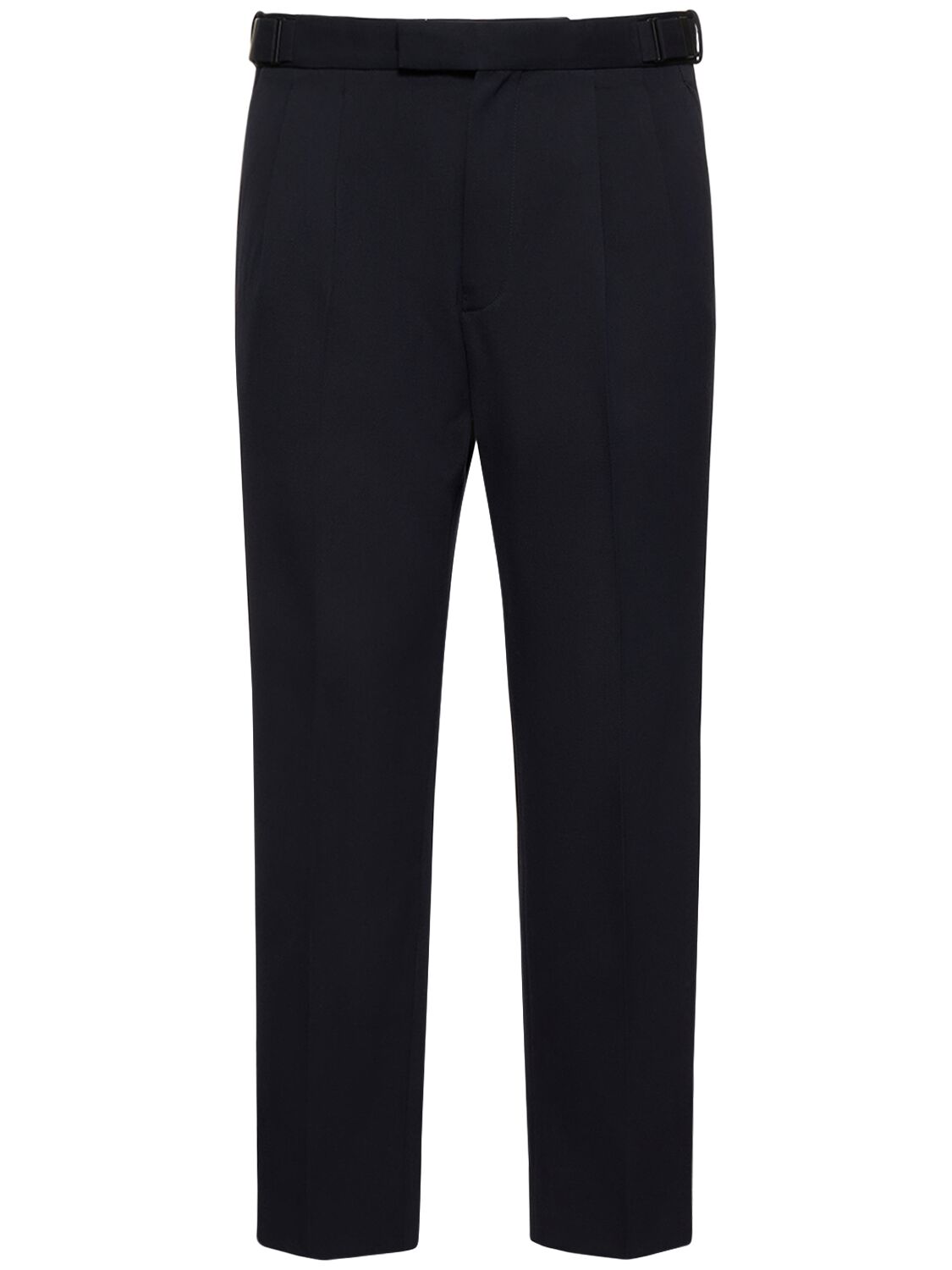 Zegna Cotton & Wool Pants In Navy