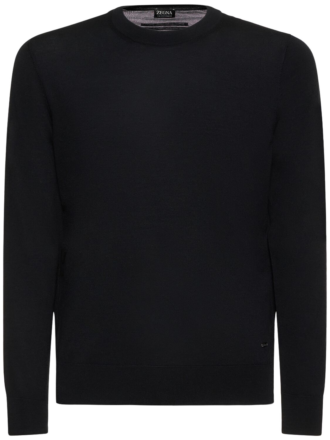Brioni Fine Wool Crewneck Sweater In Black