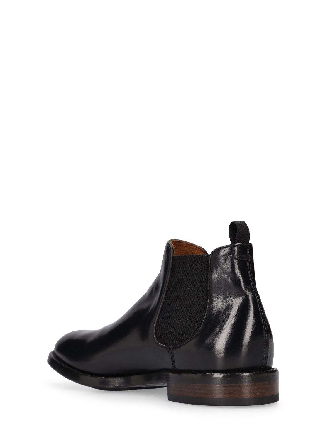 Shop Officine Creative Temple Leather Chelsea Boots In Canyon Nero