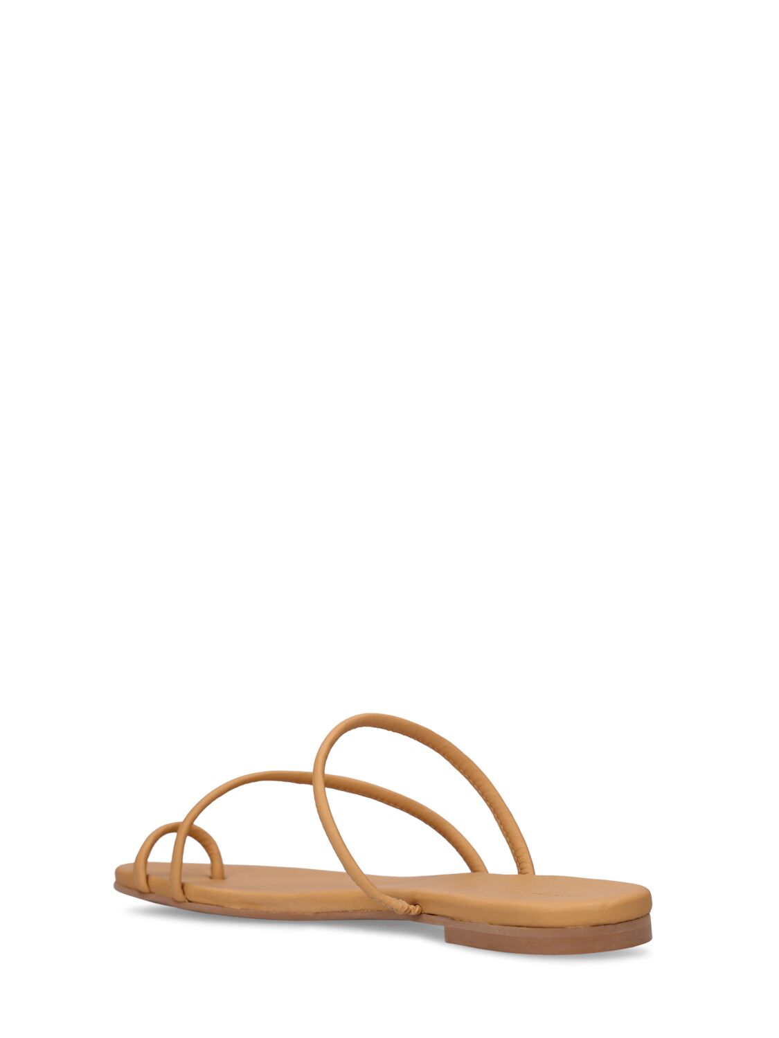 Shop Reformation 5mm Ludo Leather Flat Shoes In Camel