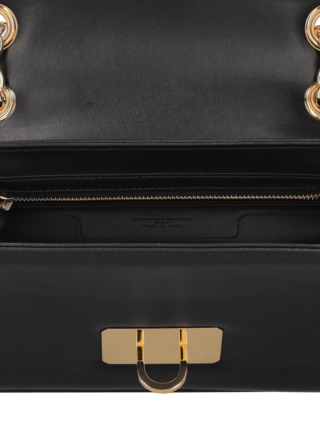 Shop Alexandre Vauthier Le4 Nappa Leather Shoulder Bag In Black