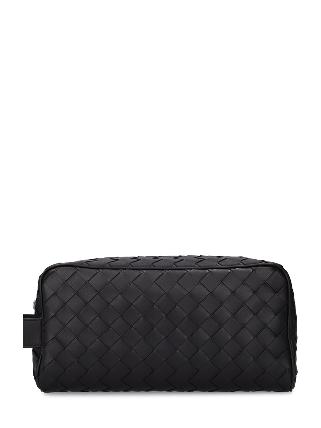 Bottega Veneta Intrecciato Travel Leather Pouch In Black