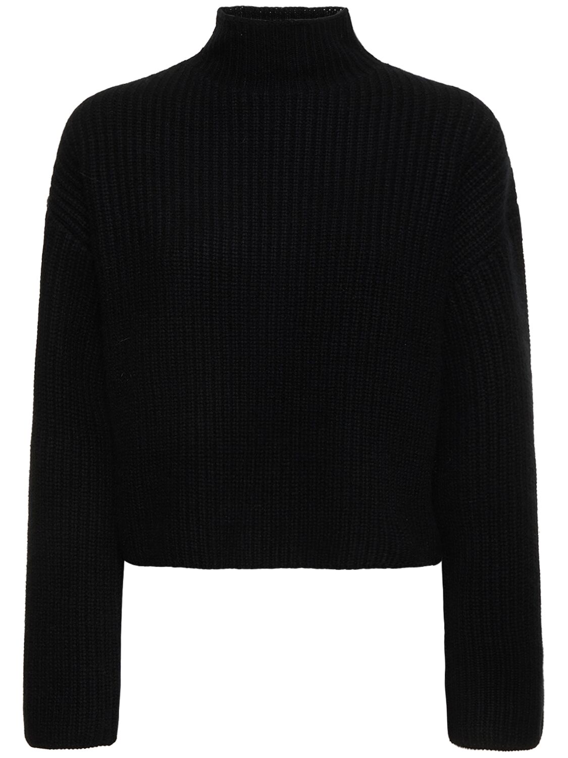 Shop Loulou Studio Faro High Neck Cashmere Sweater In Black