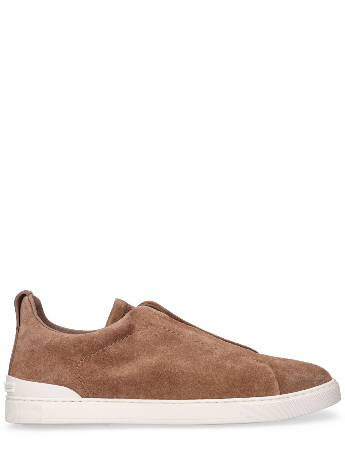 ZEGNA TRIPLE STITCH SUEDE LOW-TOP SNEAKERS