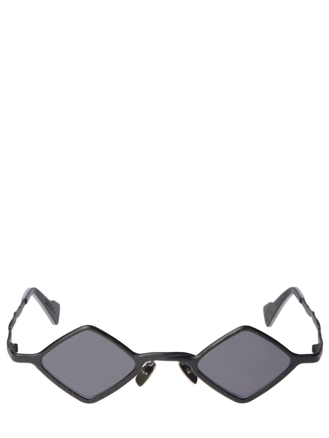 Kuboraum Berlin Z14 Squared Metal Sunglasses In Black,grey