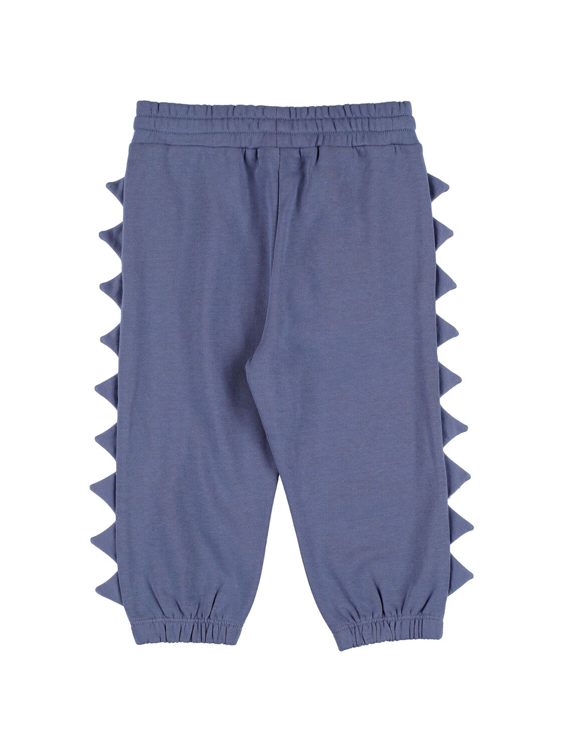 Shop Stella Mccartney Organic Cotton Sweatpants W/ Appliqués In Blue