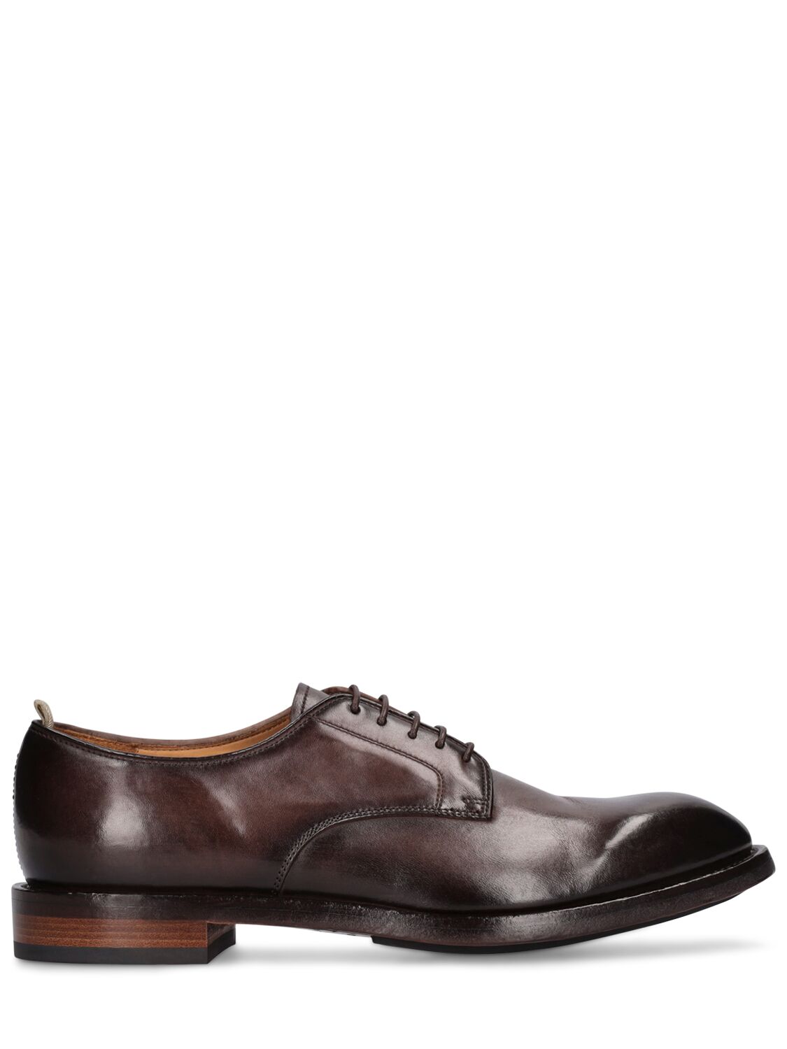 Officine Creative Temple Leather Derby Shoes In Canyon Ebano