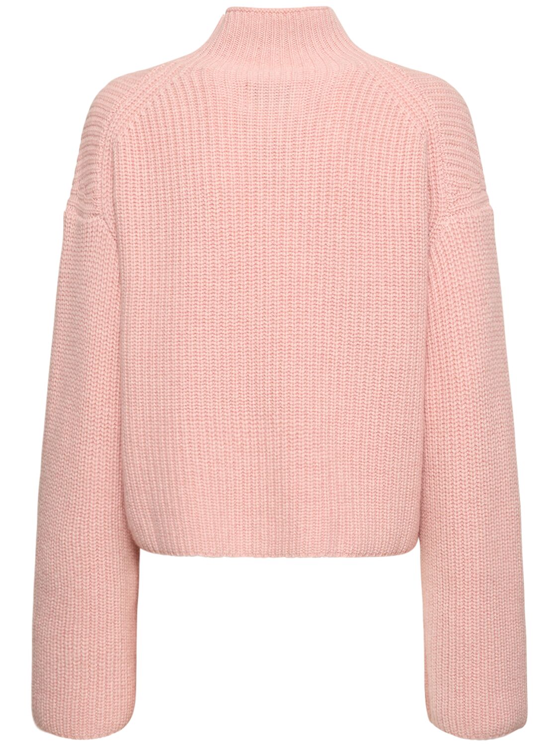 Shop Loulou Studio Faro High Neck Cashmere Sweater In Heather Pink