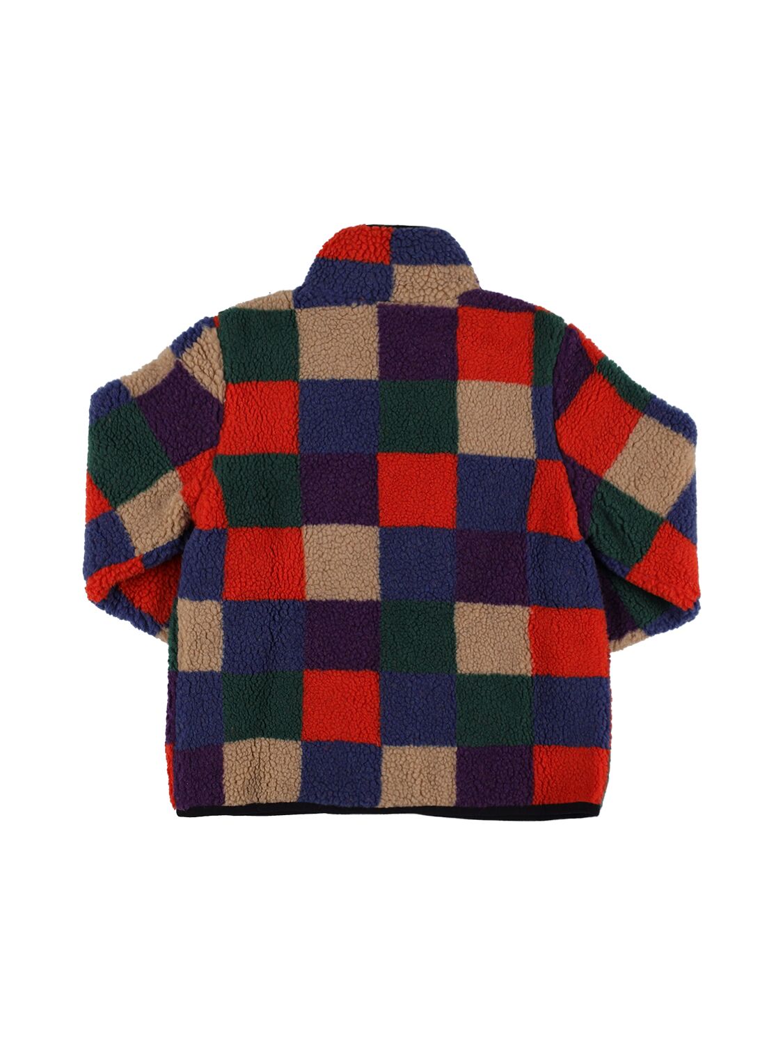 Shop Stella Mccartney Checked Recycled Tech Fleece Jacket In Multicolor