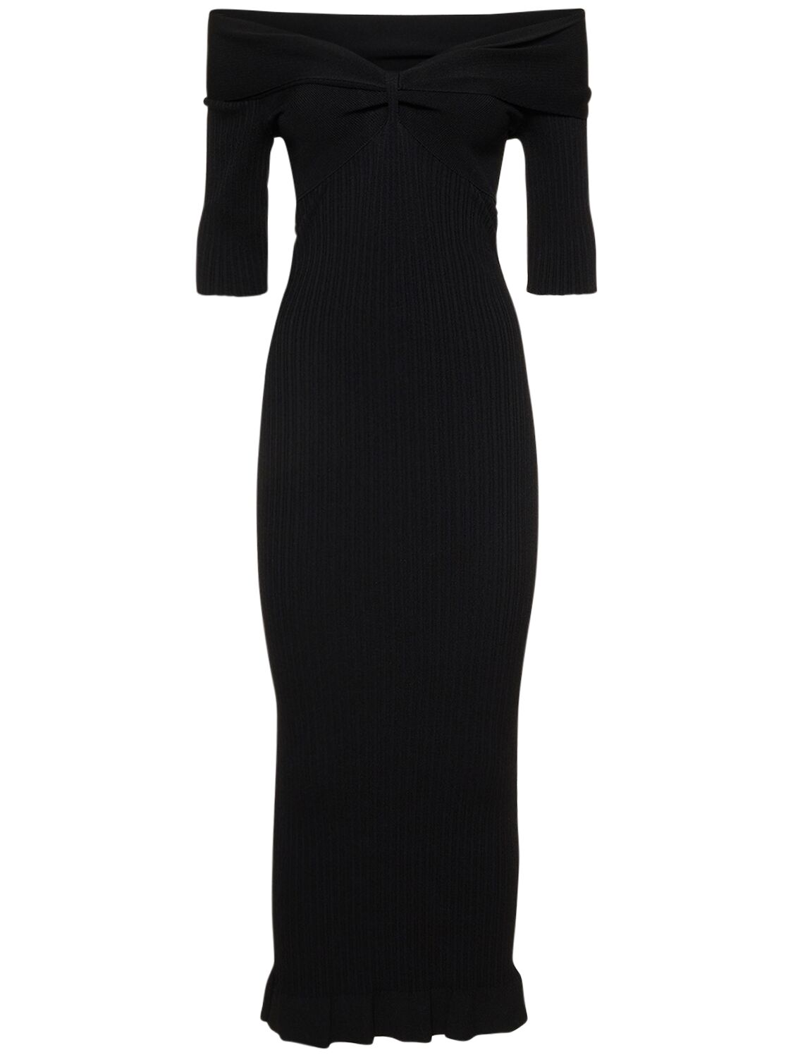 Stretch Viscose Jersey Midi Dress – WOMEN > CLOTHING > DRESSES