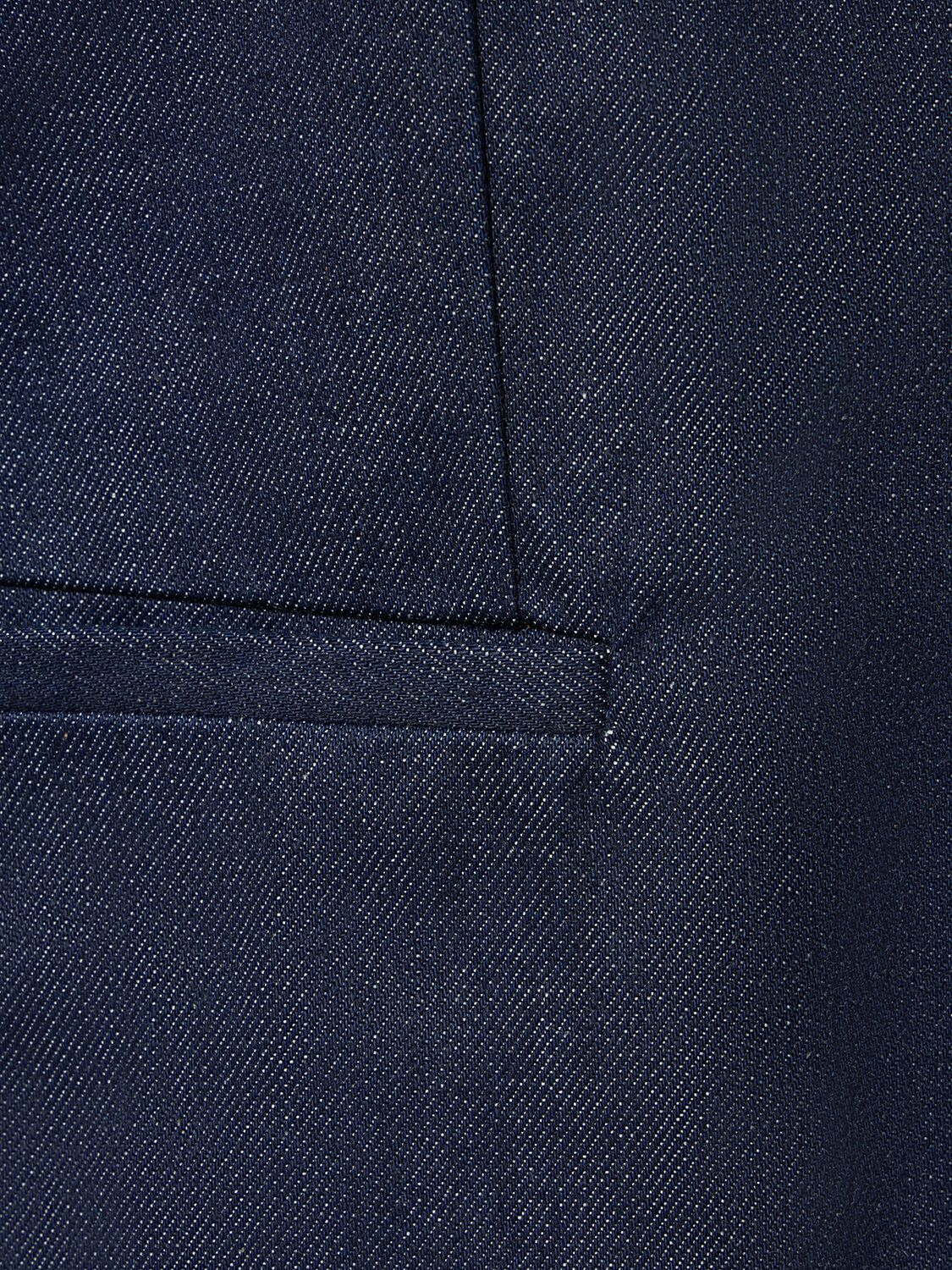 Amiri Collarless Single Breast Denim Vest In Blue