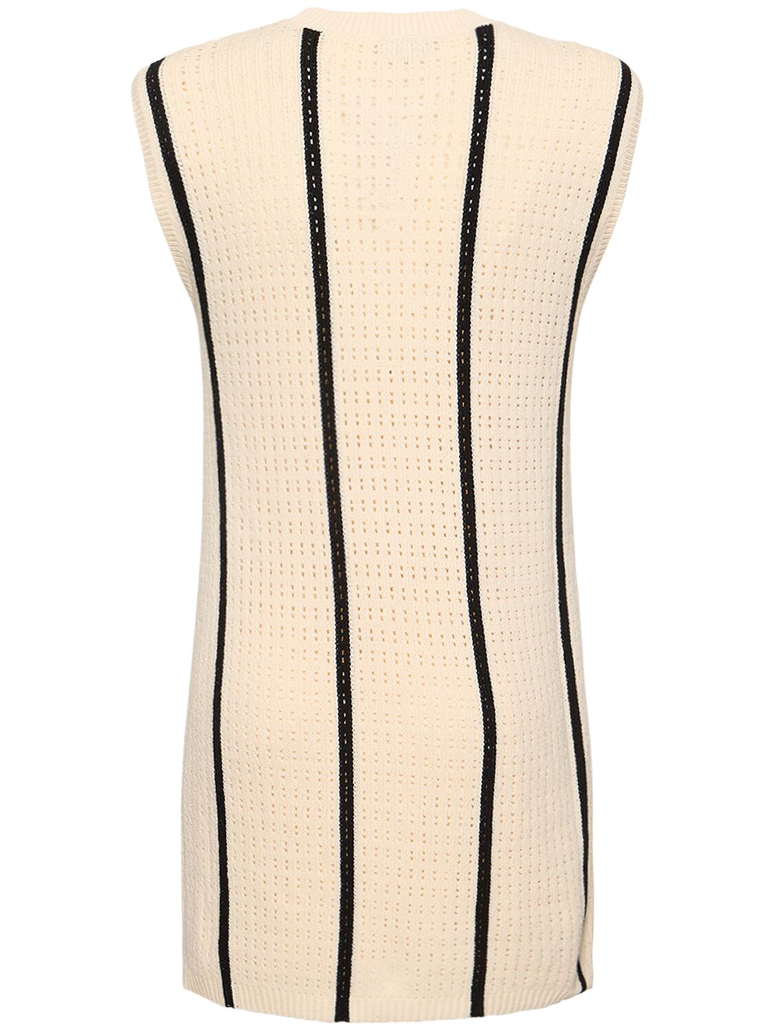 Shop Anine Bing Lanie Striped Cotton Blend Mini Dress In Ivory
