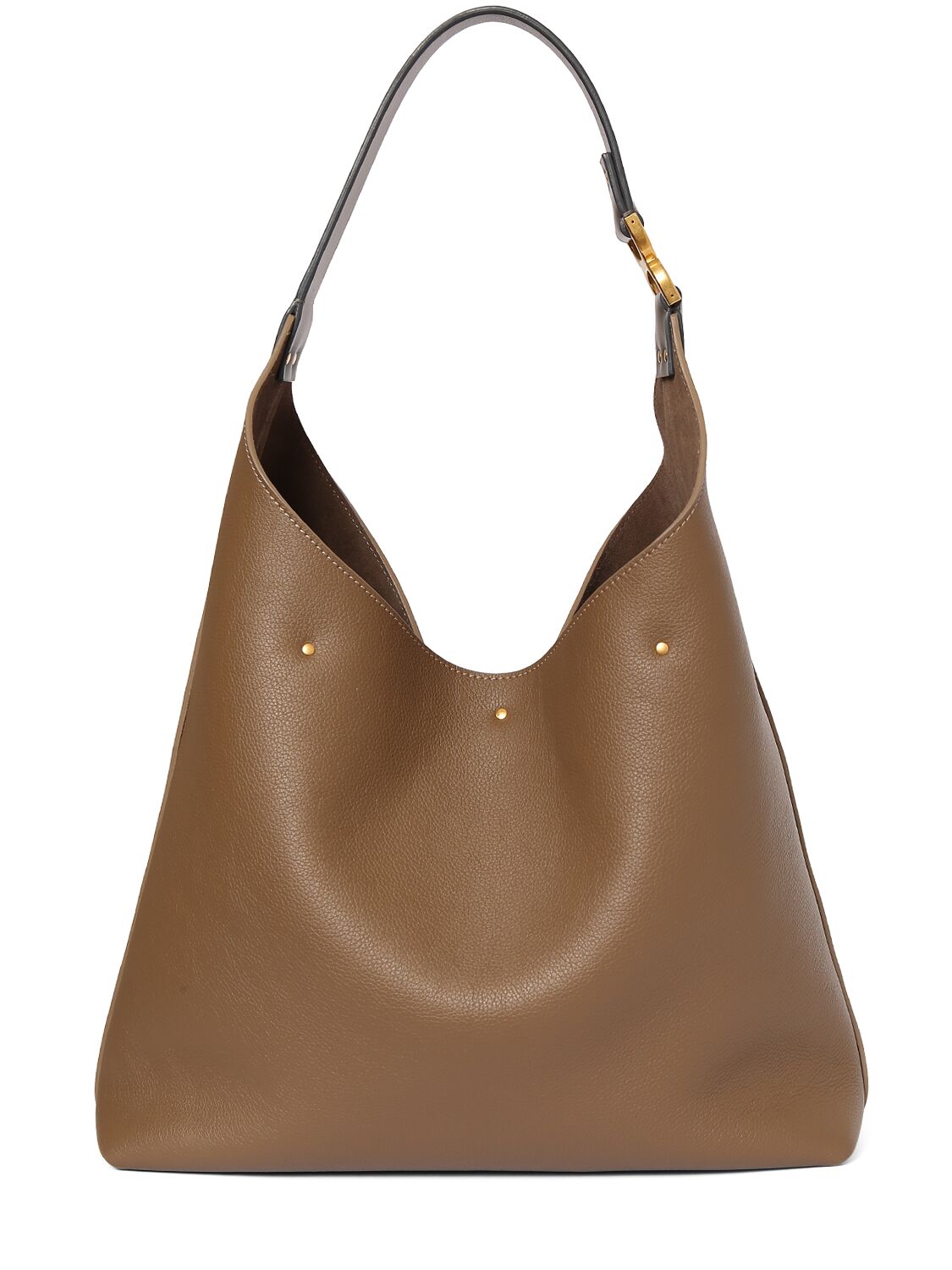Shop Chloé Marcie Leather Tote Bag In Pottery Brown