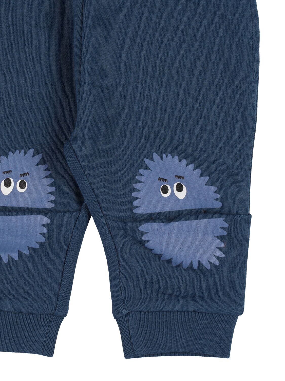 Shop Stella Mccartney Monster Print Cotton Sweatpants In Blue