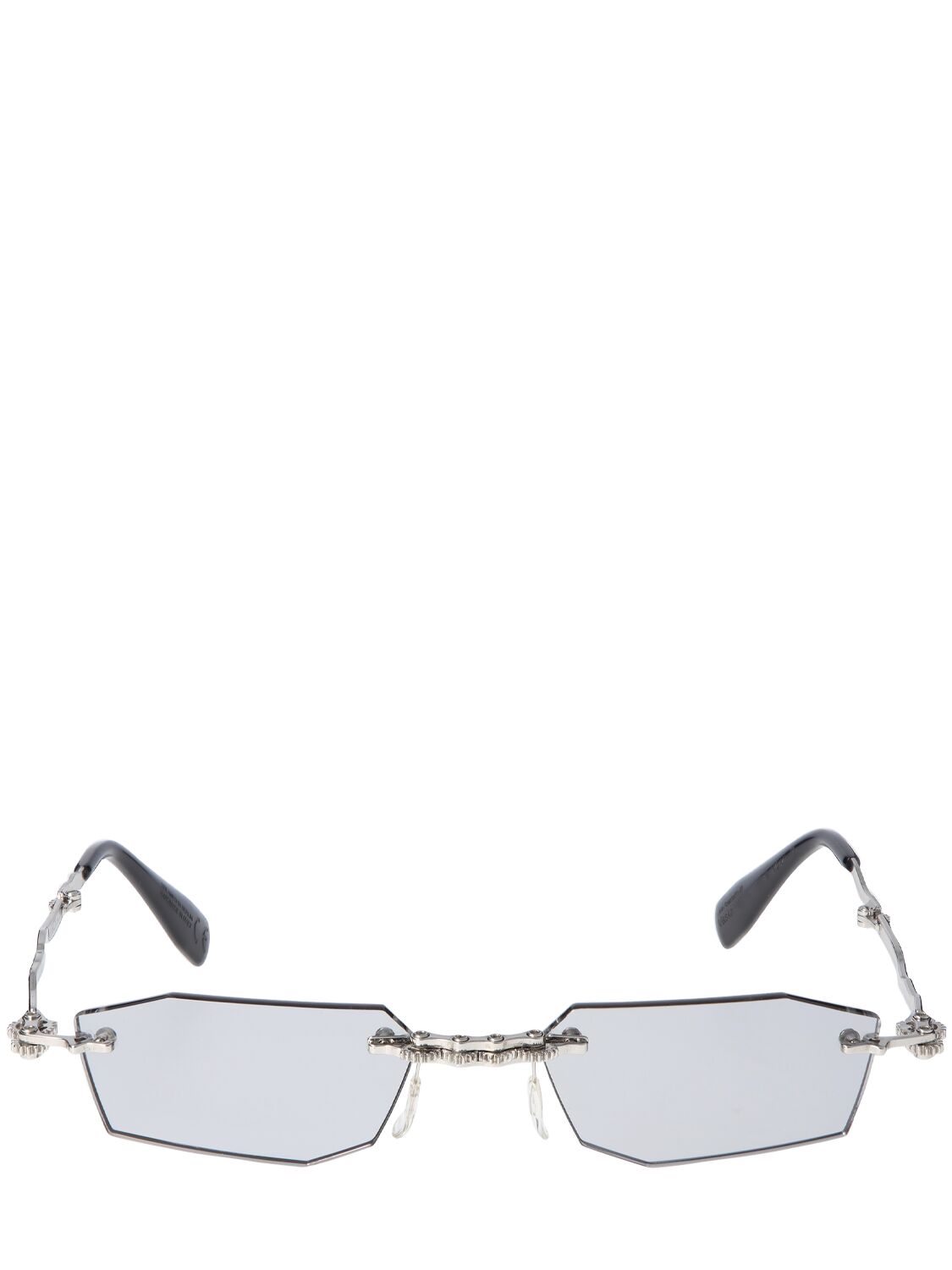 Kuboraum Berlin H40 Foldable Acetate & Metal Sunglasses In Silver,grey