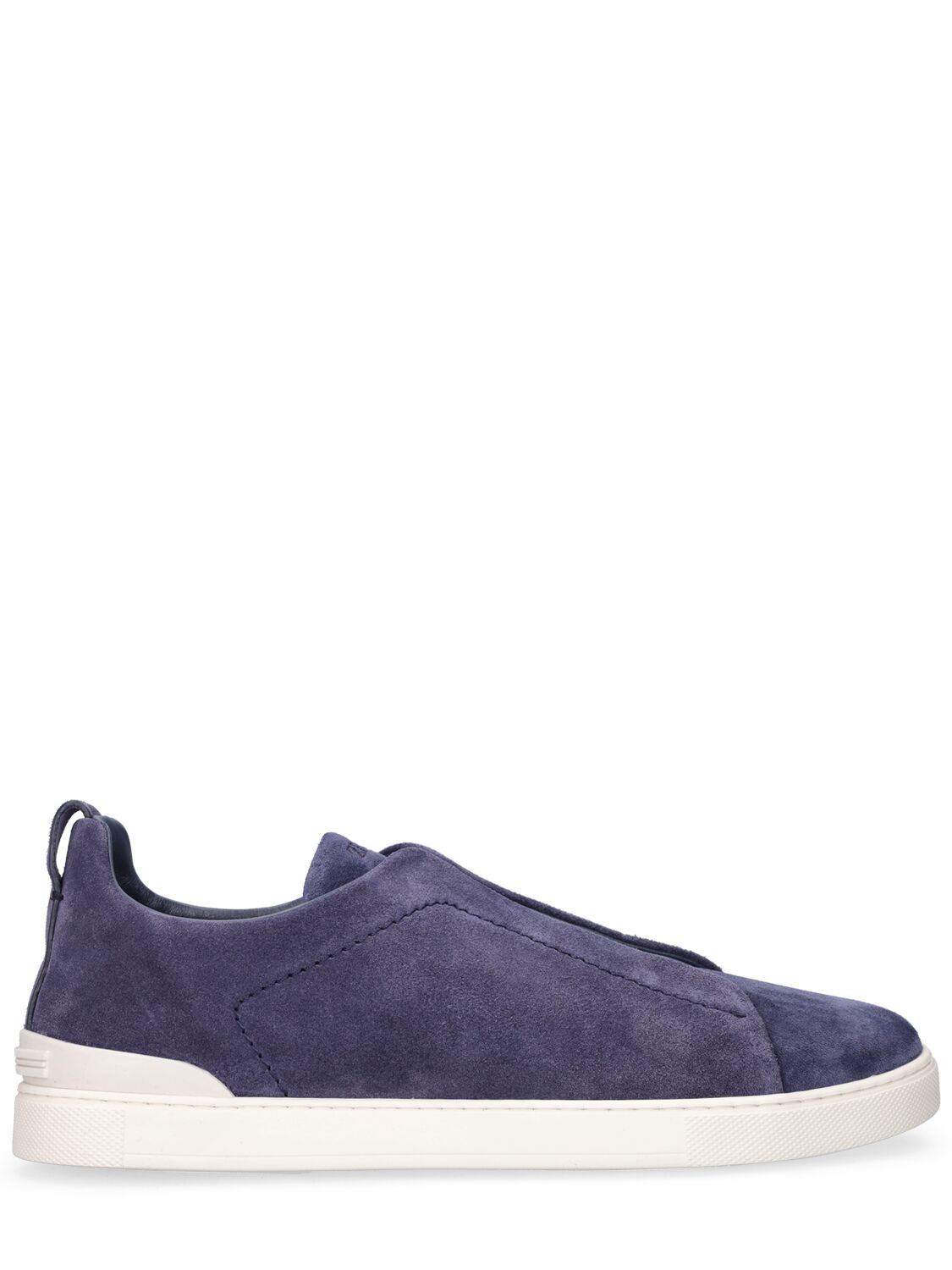 ZEGNA TRIPLE STITCH SUEDE LOW-TOP SNEAKERS