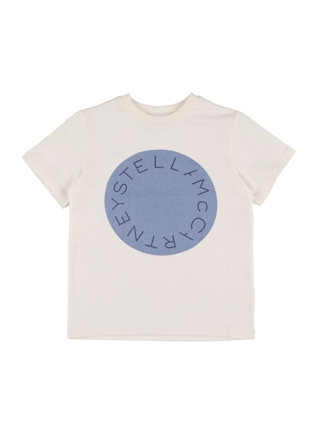 Stella Mccartney Kids' Logo Print Organic Cotton T-shirt In White