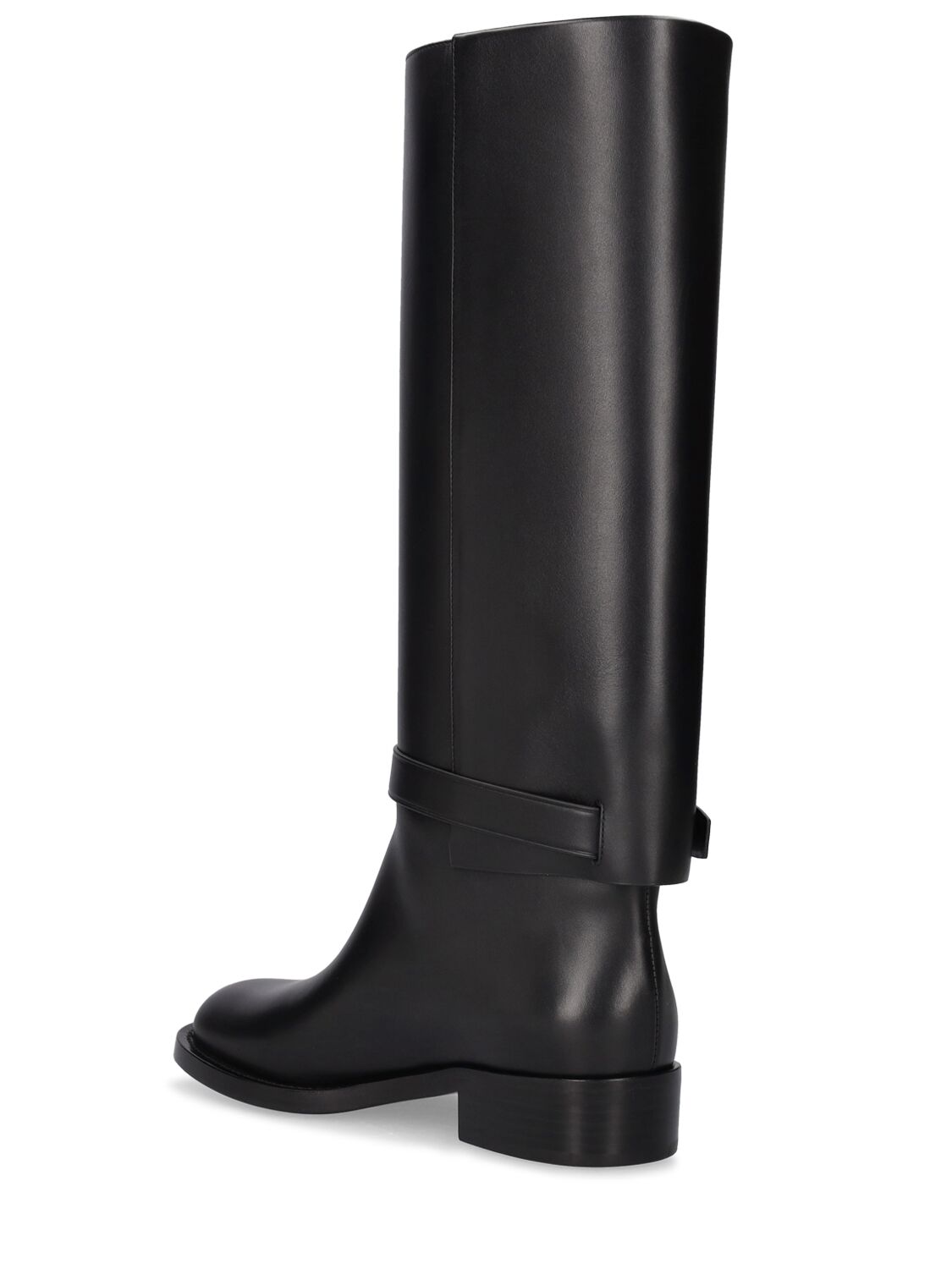 Shop Burberry 20mm Emmett Leather Tall Boots In Black