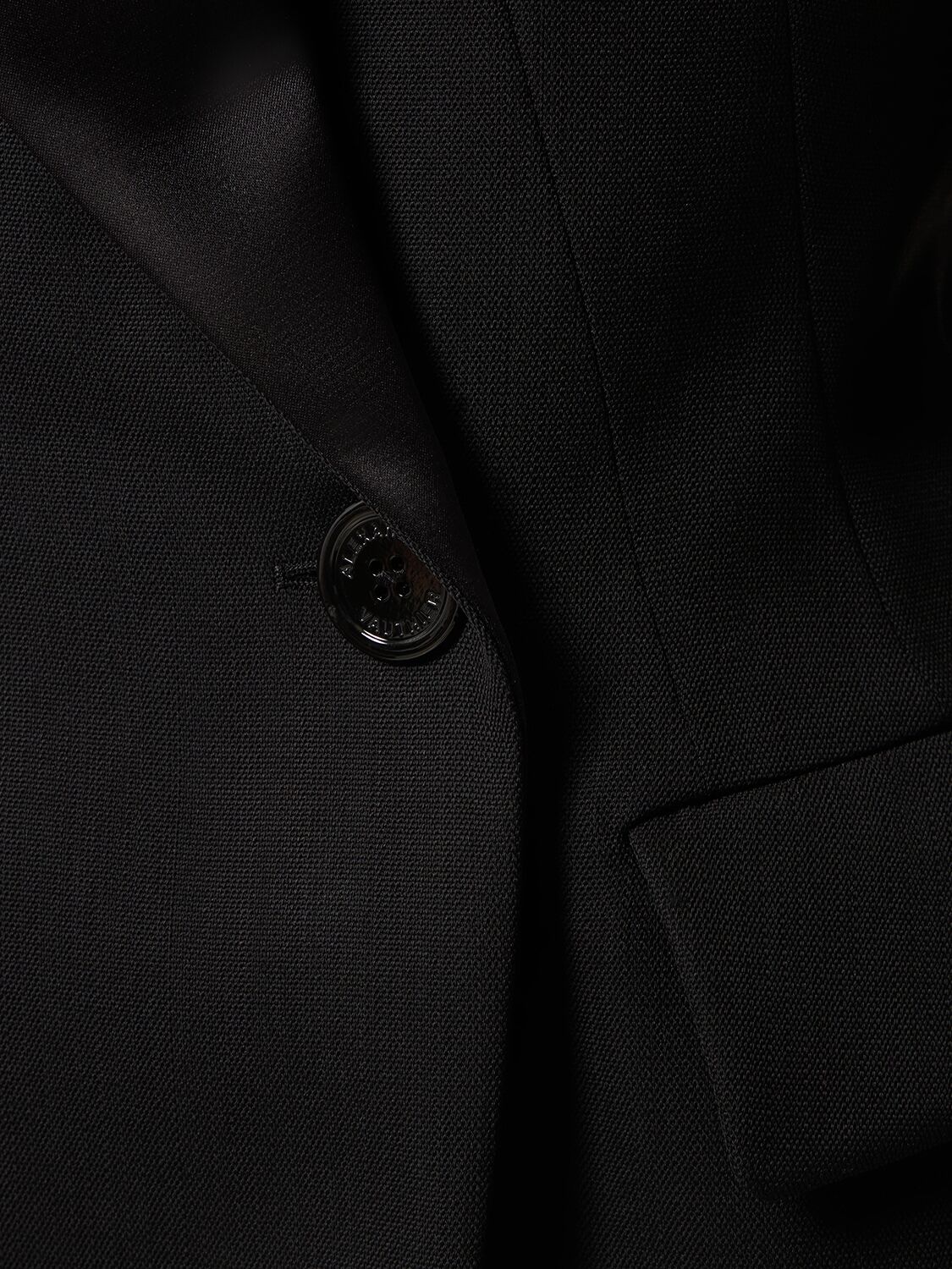 Shop Alexandre Vauthier Wool Crepe Smoking Jacket In Black