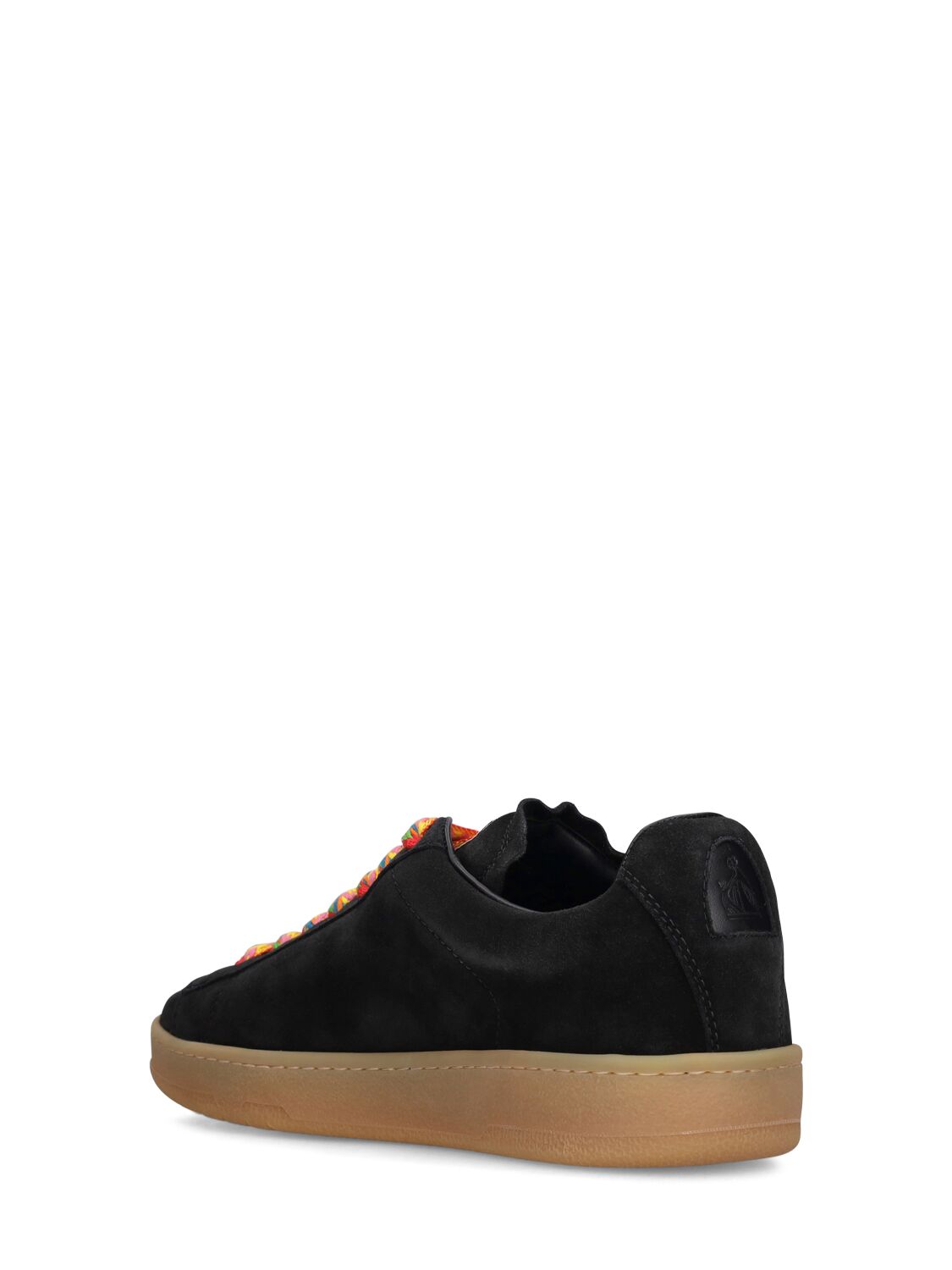 Shop Lanvin Lite Curb Leather Low Top Sneakers In Black
