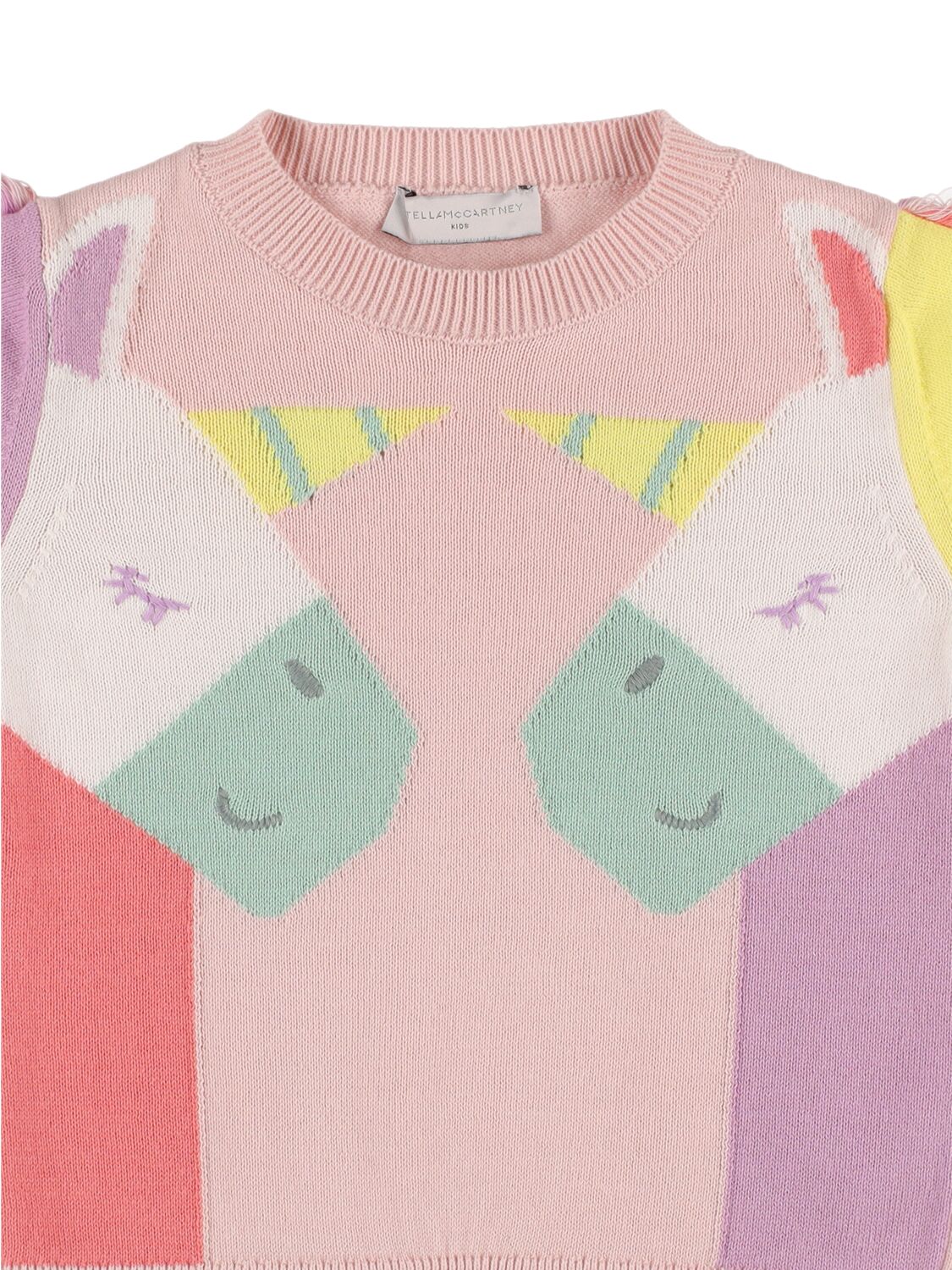 Shop Stella Mccartney Horses Organic Cotton Knit Sweater In 멀티컬러