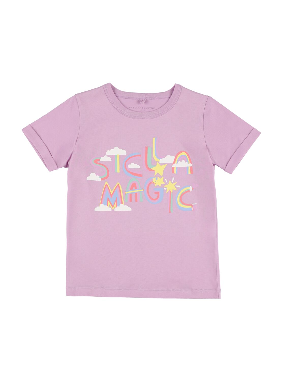 Stella Mccartney Kids' Logo-print Cotton T-shirt In 516 Purple