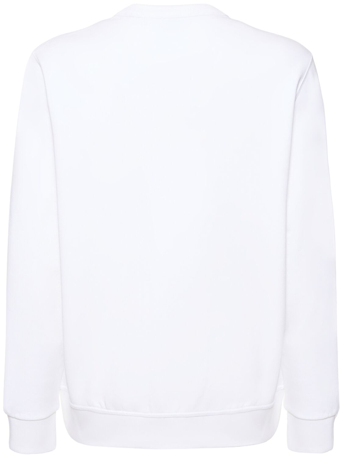 Shop Burberry Rayner Cotton Crewneck Sweatshirt In White