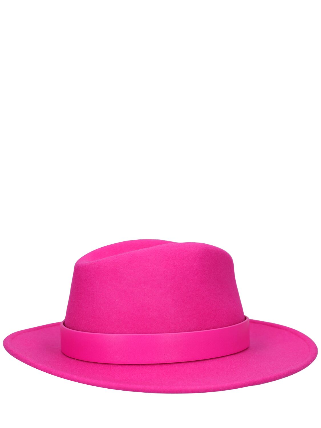 Shop Valentino V Logo Signature Wool Fedora Hat In Pp Pink