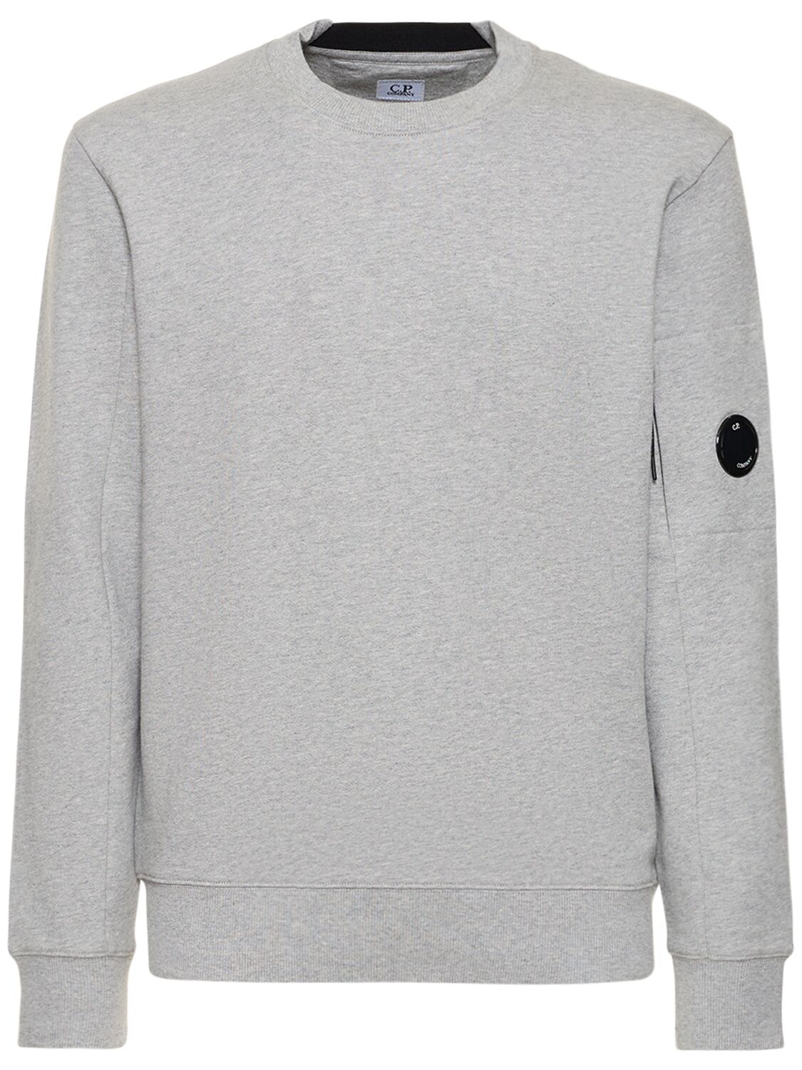 C.p. Company Diagonal Cotton Sweatshirt In Heather Grey