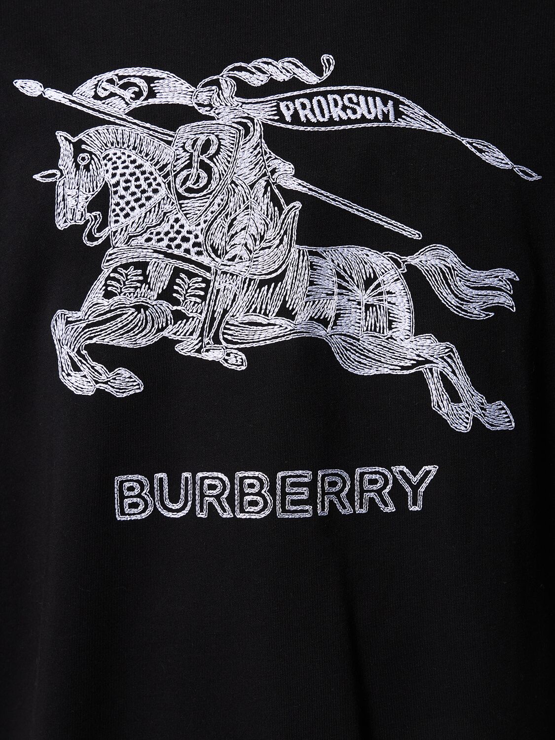 Shop Burberry Dezi Logo Cotton Jersey T-shirt In Black