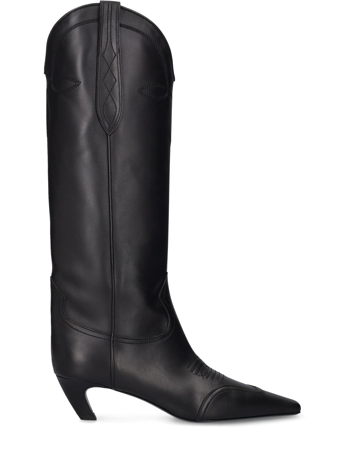 50mm Dallas Leather Tall Boots