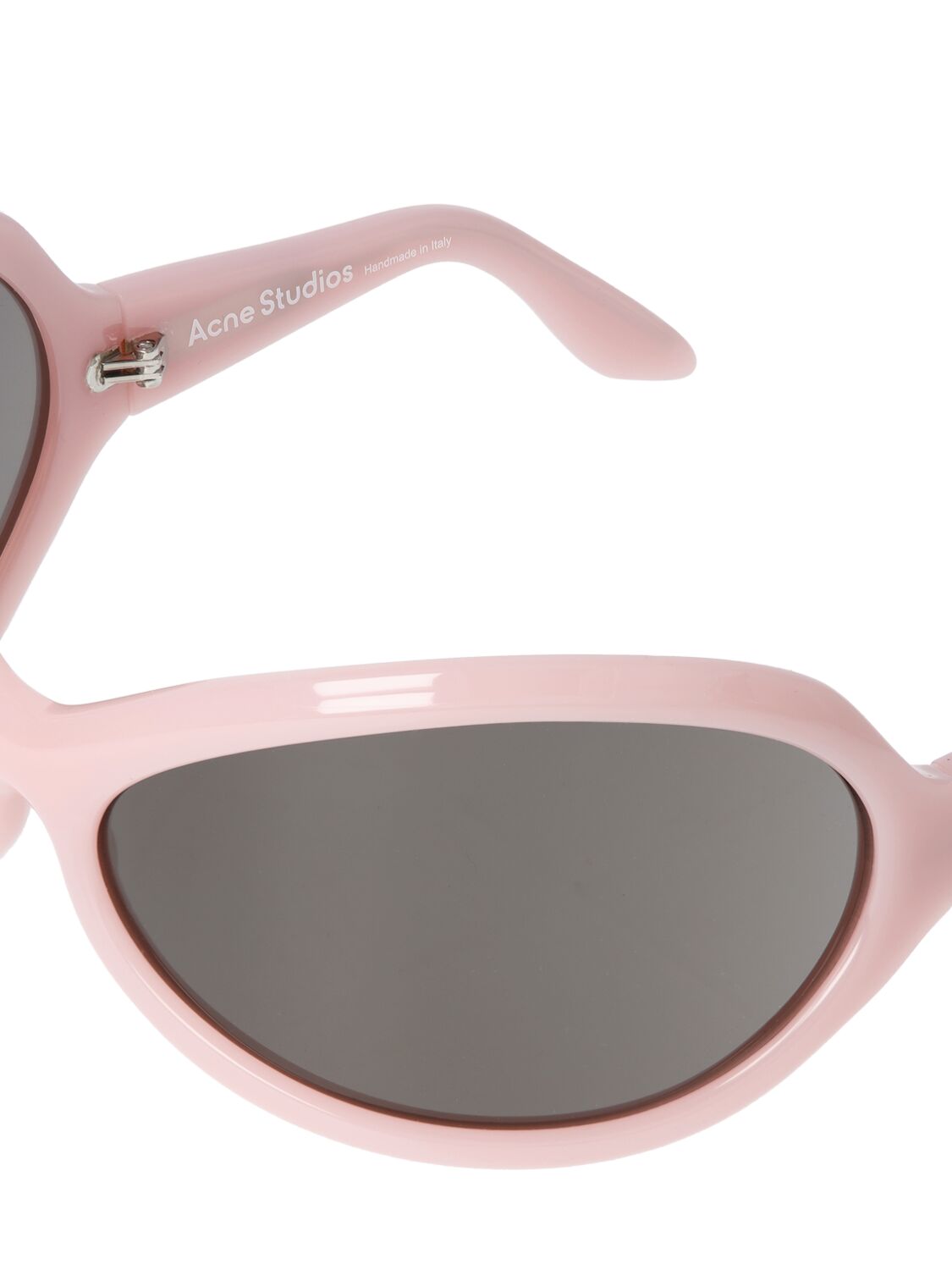 Shop Acne Studios Arcturus New Oval Acetate Sunglasses In Pink,black