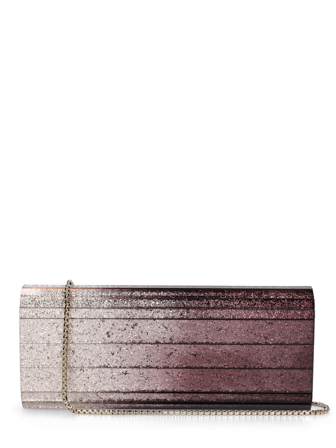 Shop Jimmy Choo Sweetie Glittered Clutch In Black