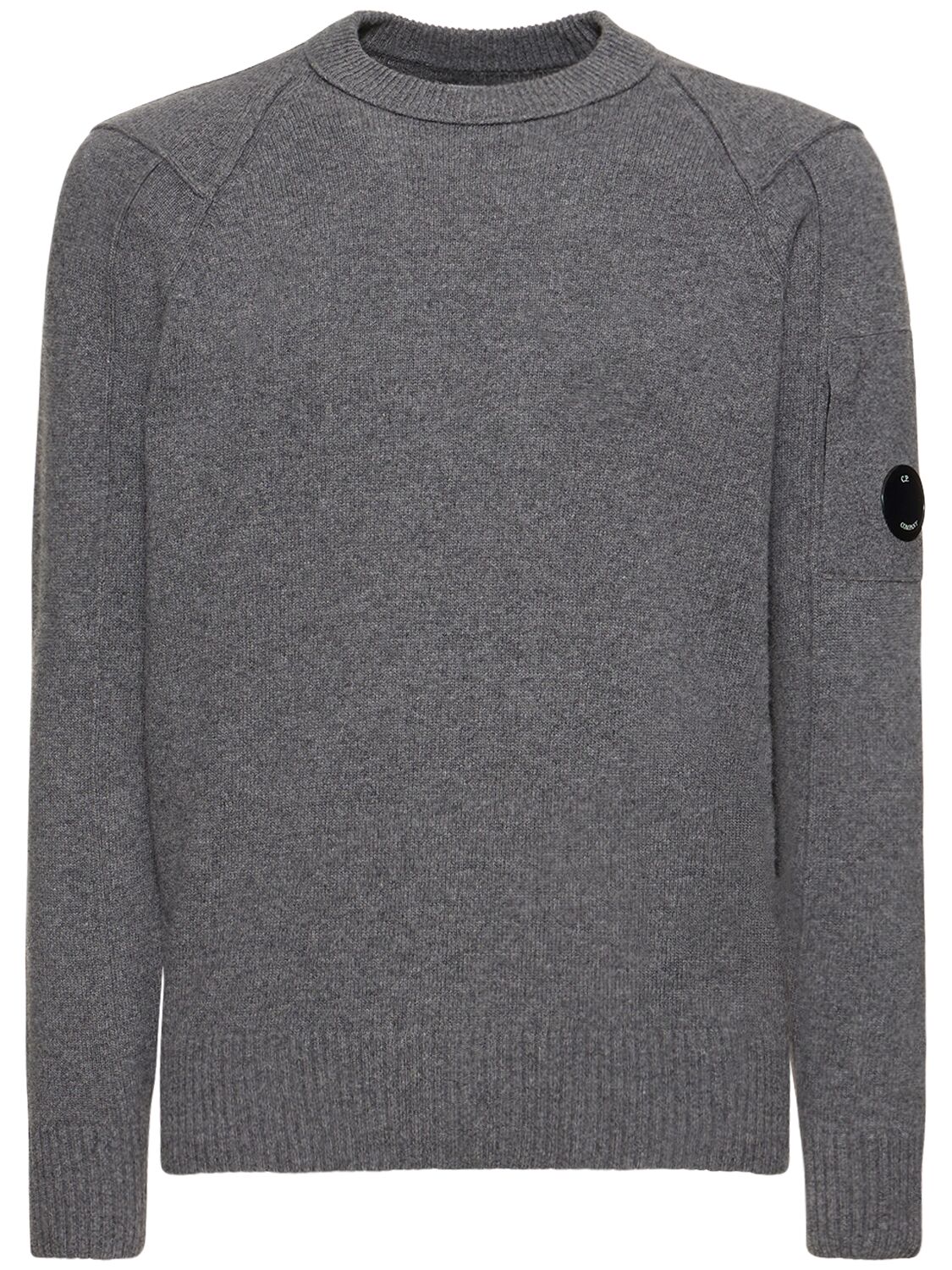 C.p. Company Wool Blend Knit Sweater In Tarmac Grey