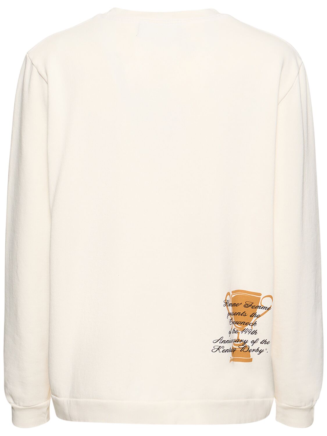 Shop Homme + Femme La K. Derby 1875 Printed Sweatshirt In White