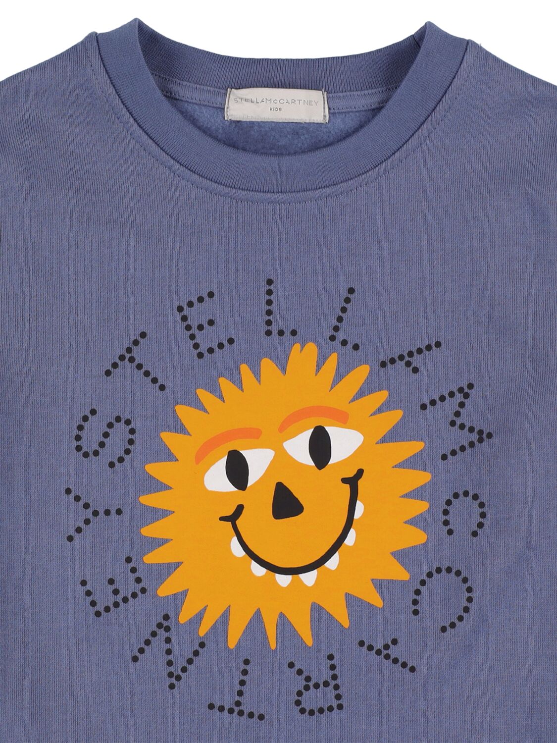 Shop Stella Mccartney Sun Print Organic Cotton Sweatshirt In Blue