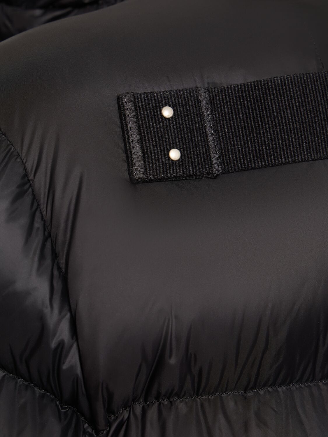 Shop Rick Owens Liner Hooded Long Down Jacket In Black