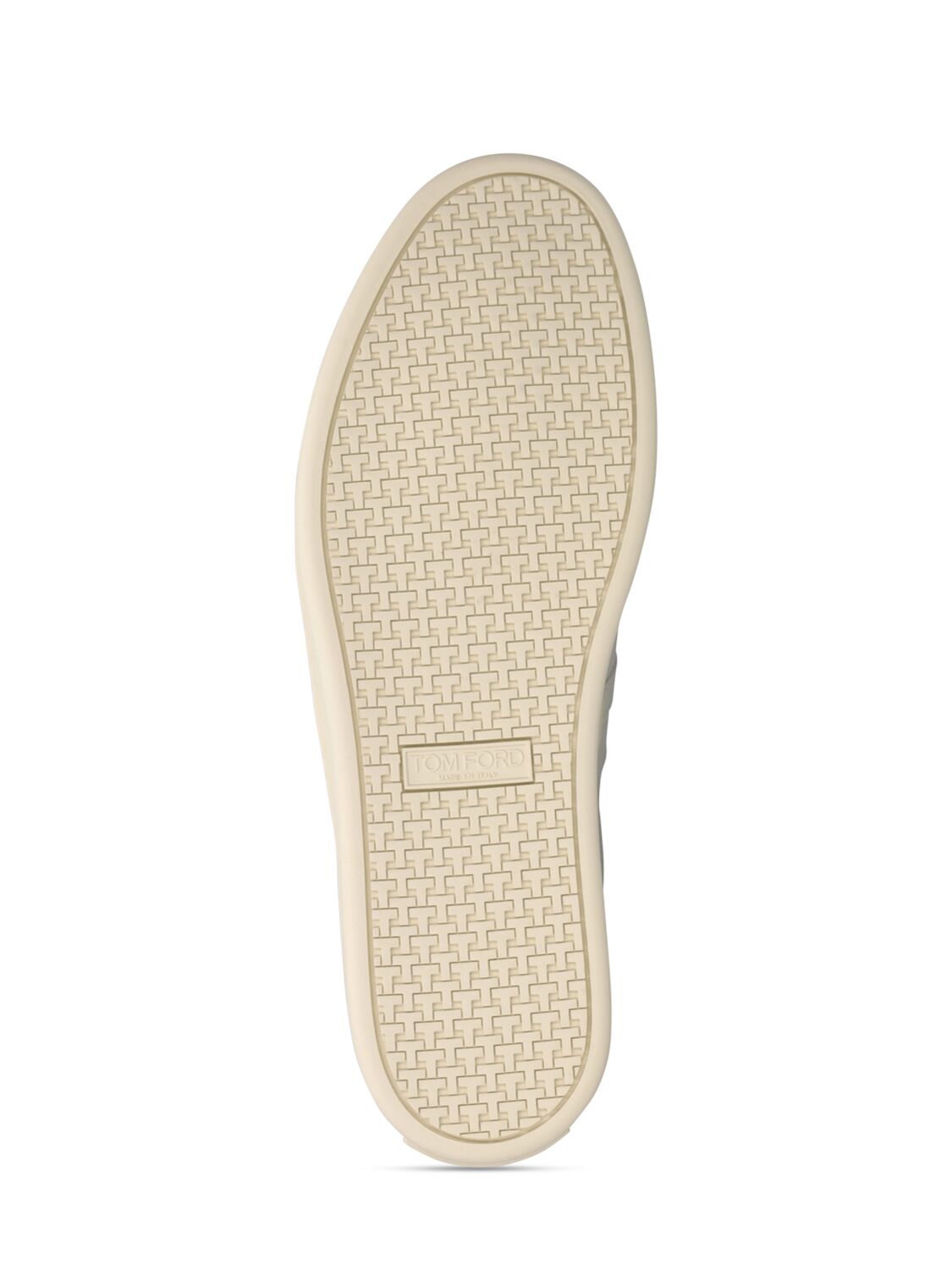 Shop Tom Ford Grain Leather Low Top Sneakers In Butter,cream