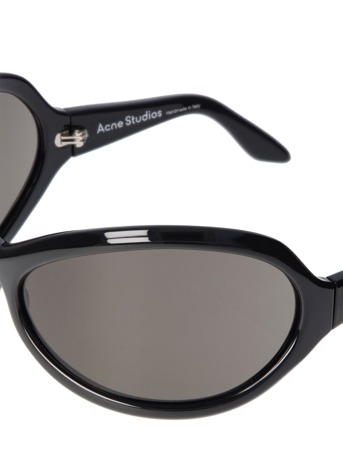 Shop Acne Studios Arcturus New Oval Acetate Sunglasses In Black