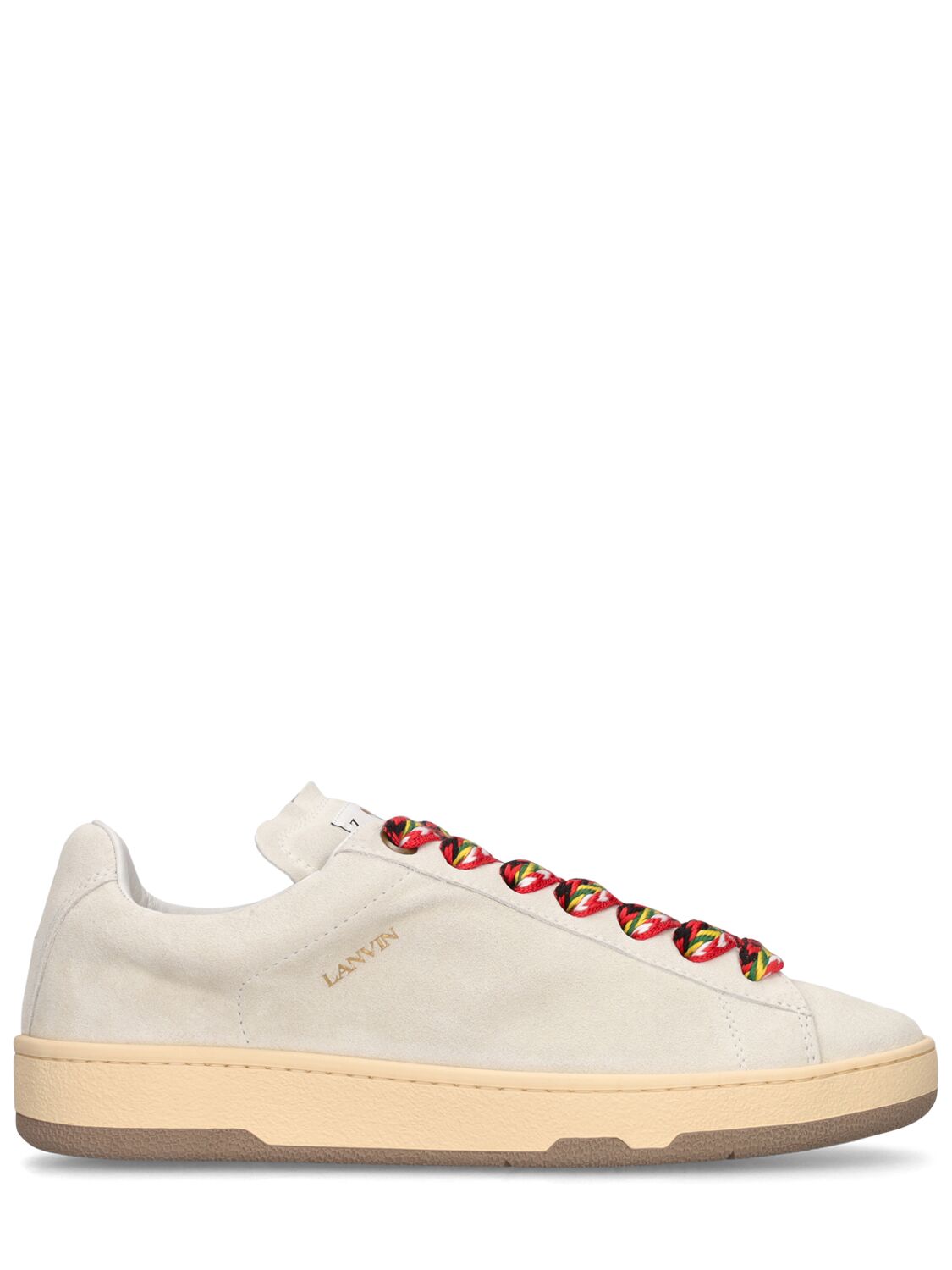 Shop Lanvin Lite Curb Leather Low Top Sneakers In White