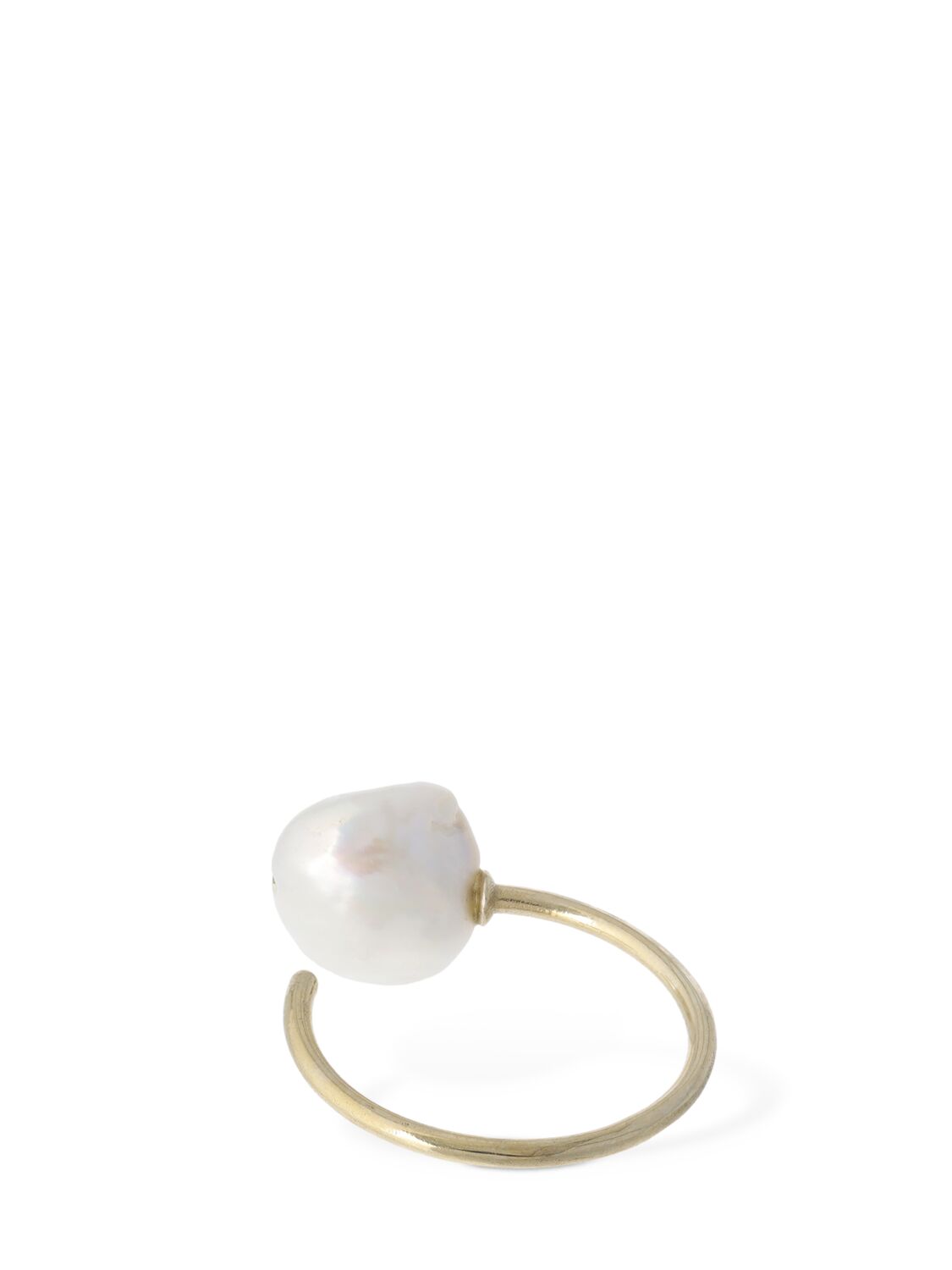 Shop Lil Milan Portami Via 9kt Gold & Pearl Ring In Gold,pearl