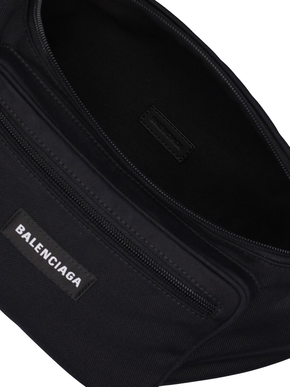 Shop Balenciaga Explorer Casual Nylon Belt Bag In Black