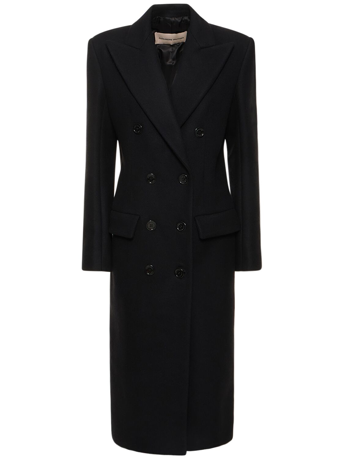 Alexandre Vauthier drawstring-waist oversized coat - Black