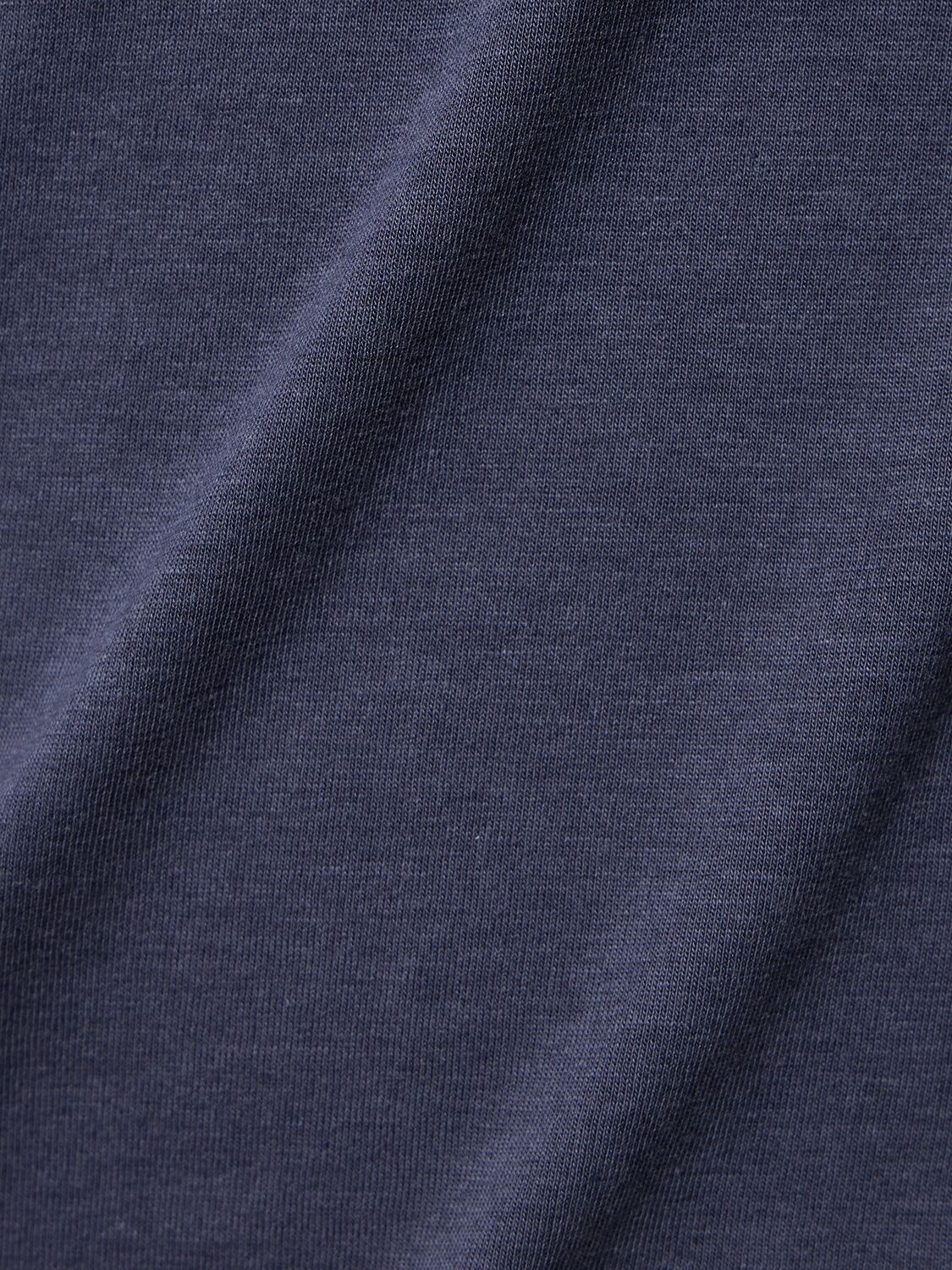 Shop Tom Ford Cotton Blend Crewneck T-shirt In Navy
