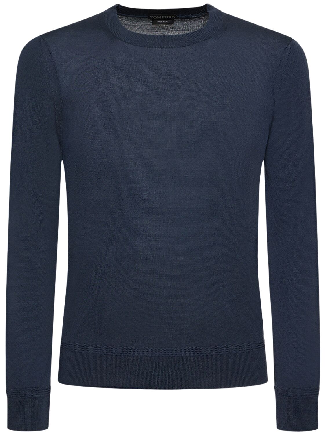 Fine Gauge Wool Knit Crewneck Sweater – MEN > CLOTHING > KNITWEAR